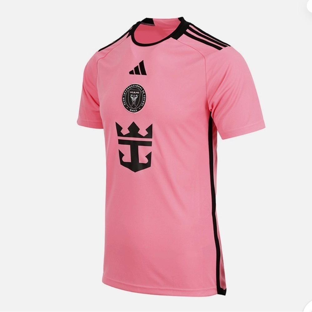 adidas Men Inter Miami CF Home Shirts Pink Soccer Football Tee Top Jersey sz M